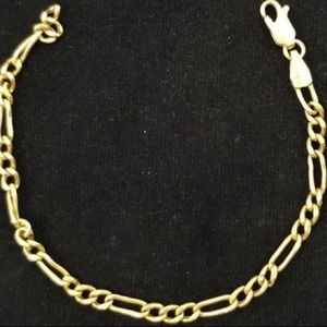 Preloved 18K Yellow Gold Figaro Bracelet